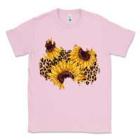 Bubblegum Pink sunflower leopard patch Classic Tee - AdoDesignShop