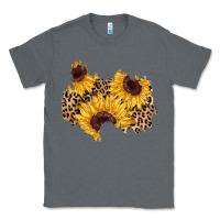 Charcoal Heather sunflower leopard patch Classic Tee - AdoDesignShop