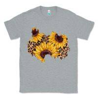 Heather Grey sunflower leopard patch Classic Tee - AdoDesignShop
