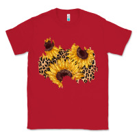 Red sunflower leopard patch Classic Tee - AdoDesignShop