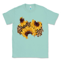 Seafoam sunflower leopard patch Classic Tee - AdoDesignShop