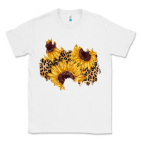White sunflower leopard patch Classic Tee - AdoDesignShop