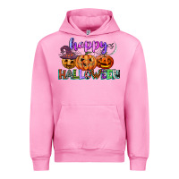 Fuchsia Pink happy halloween Urban Hoodie - CowGirlArtShop