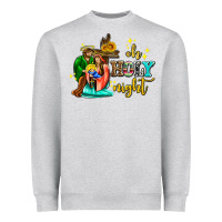 Oh Holy Night With Sunflower And Cross Heavyweight Sweatshirt | Teevron