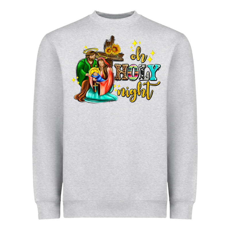 Oh Holy Night With Sunflower And Cross Heavyweight Sweatshirt by AdoDesignShop | Teevron