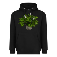 Black Peace Lily Heavyweight Hoodie - LillyAllenDesigns