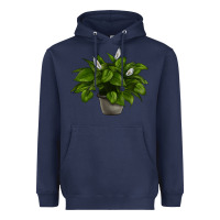 Navy Peace Lily Heavyweight Hoodie - LillyAllenDesigns