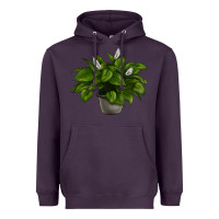 Plum Peace Lily Heavyweight Hoodie - LillyAllenDesigns