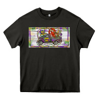 Asphalt Mardi Gras Truck And Fleur De Lis Crawfish Heavy Core Tee - RanaPortraitStore
