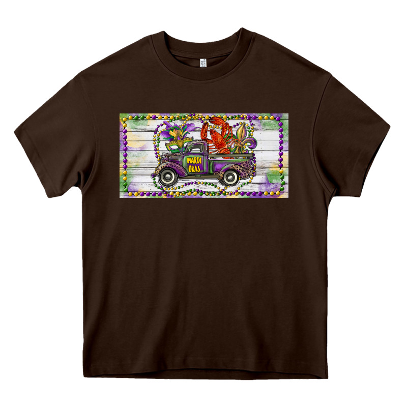 Mardi Gras Truck And Fleur De Lis Crawfish Heavy Core Tee by RanaPortraitStore | Teevron