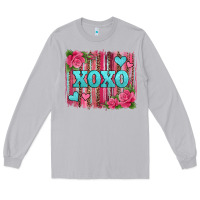 Moon Dust xoxo valentines day leopard glitter brushstroke Long Sleeve Tee - Jasminsmagicworld