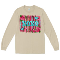 Mushroom xoxo valentines day leopard glitter brushstroke Long Sleeve Tee - Jasminsmagicworld