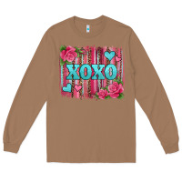 Toasted Coconut xoxo valentines day leopard glitter brushstroke Long Sleeve Tee - Jasminsmagicworld