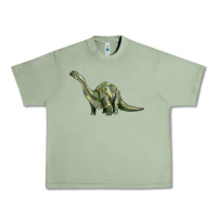 Oil Green dinosaur brontosaurus Urban Heavy Tee - Artiststas