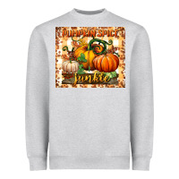 Heather Grey pumpkin spice junkie tumbler Heavyweight Sweatshirt - BundleAndBundleShop