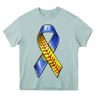 Arona down syndrome ribbon softball Heavy Core Tee - texasbilliewilder