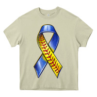 Mossy down syndrome ribbon softball Heavy Core Tee - texasbilliewilder