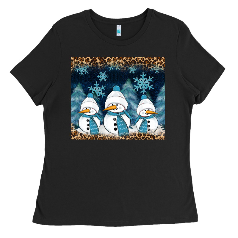 Snowman Winter Ladies Tee by RanaPortraitStore | Teevron