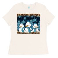 Bone snowman winter Ladies Tee - RanaPortraitStore