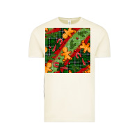Vintage Arctic christmas gingerbread man and candy cane seamless pattern Vintage Tee - BundleAndBundleShop