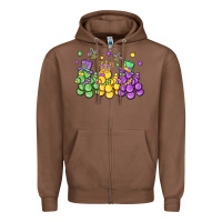 Chestnut mardi gras bead dogs Zipper Hoodie - MaliasSmallBusiness