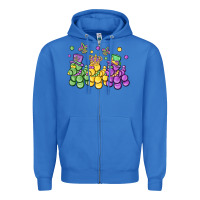 True Royal mardi gras bead dogs Zipper Hoodie - MaliasSmallBusiness