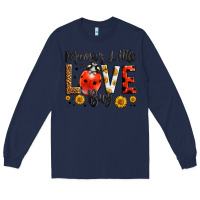 Navy mama's little love bug Long Sleeve Tee - LillyAllenDesigns