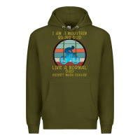 Army Green I Am A Mountain Biking Dad Premium Hoodie - Bettercallsaul