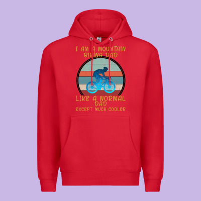 I Am A Mountain Biking Dad Premium Hoodie Designed By Bettercallsaul