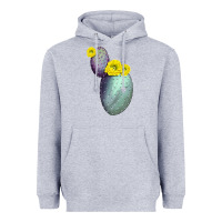 Heather Grey Opunthia Santa Rita Cactus Heavyweight Hoodie - LillyAllenDesigns