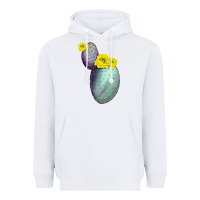 White Opunthia Santa Rita Cactus Heavyweight Hoodie - LillyAllenDesigns