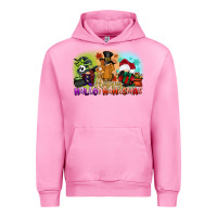 Fuchsia Pink happy hallothanksmas gnomes Urban Hoodie - CowGirlArtShop