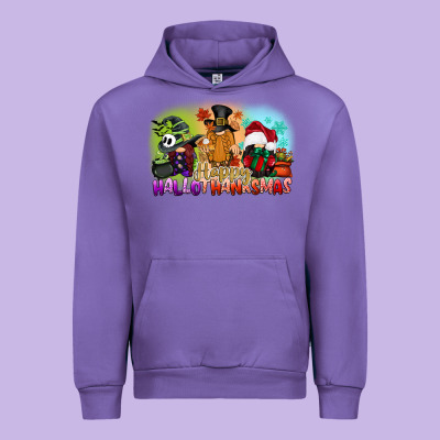 Happy Hallothanksmas Gnomes Urban Hoodie Designed By Cowgirlartshop