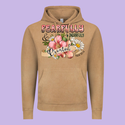 Fearfully And Wonderfully Created Vintage Hoodie Designed By Jahusdesignshop