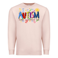 Pale Pink autism accept understand love Premium Sweatshirt - Artiststas
