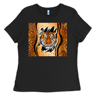 Black tiger scratch mark Ladies Tee - RanaPortraitStore