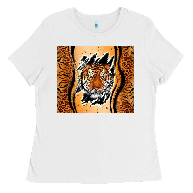 Tiger Scratch Mark Ladies Tee by RanaPortraitStore | Teevron