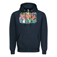 Navy Happy Easter Zipper Hoodie - NancyCooperArtShop
