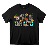 Black wild child Heavy Core Tee - Zillion Design Studio