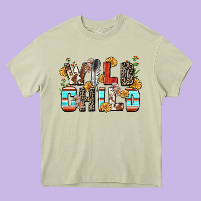 Wild Child Heavy Core Tee Designed By Zillion Design Studio