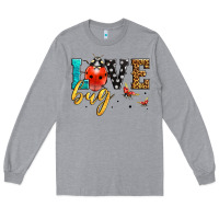Heather Grey love bug lady bug Long Sleeve Tee - LillyAllenDesigns