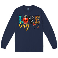 Navy love bug lady bug Long Sleeve Tee - LillyAllenDesigns