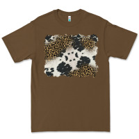 Cacao black and white cowhide background Premium Tee - BarkalooDesign