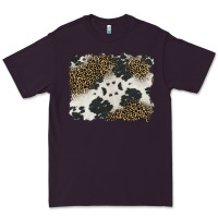 Plum black and white cowhide background Premium Tee - BarkalooDesign