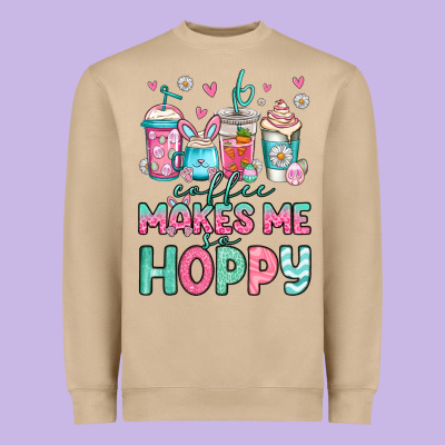 Easter Coffee Makes Me So Hoppy Heavyweight Sweatshirt Designed By Jasminsmagicworld