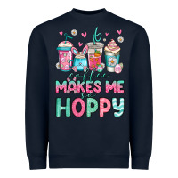 Navy easter coffee makes me so hoppy Heavyweight Sweatshirt - Jasminsmagicworld