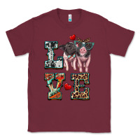 Burgundy love baby pigs Classic Tee - Artiststas