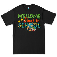 Black welcome back to school Premium Tee - texasbilliewilder