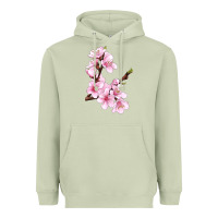 Matcha Peach Blossom Illustrations Heavyweight Hoodie - LillyAllenDesigns