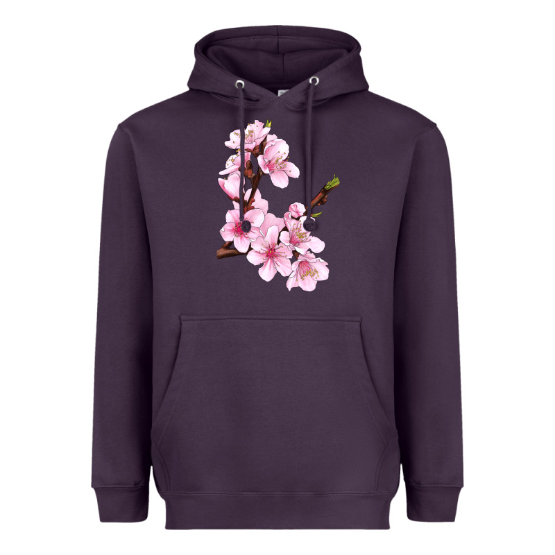 Peach Blossom Illustrations Heavyweight Hoodie by LillyAllenDesigns | Teevron